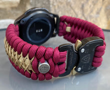 Load image into Gallery viewer, Samsung Galaxy Watch Band, Galaxy 42mm, Galaxy 46mm, Gear S3 Frontier, Gear S3 Classic, Gear Sport, 550 Paracord Watch Band.