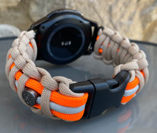 Load image into Gallery viewer, Samsung Galaxy Watch Band, Galaxy 42mm, Galaxy 46mm, Gear S3 Frontier, Gear S3 Classic, Gear Sport, 550 Paracord Watch Band.