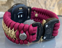 Load image into Gallery viewer, Paracord Watch Band compatible with Garmin Approach S12, Approach S40, Approach S42, D2 Air, Vivoactive 3S, Vivoactive 3, Vivoactive 3 Music, Vivoactive 4S, Vivoactive 4, Venu, Venu 2S, Venu 2, Venu SQ, Venu Music (watch not included)