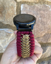 Load image into Gallery viewer, Paracord Watch Band compatible with Garmin Approach S12, Approach S40, Approach S42, D2 Air, Vivoactive 3S, Vivoactive 3, Vivoactive 3 Music, Vivoactive 4S, Vivoactive 4, Venu, Venu 2S, Venu 2, Venu SQ, Venu Music (watch not included)