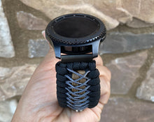 Load image into Gallery viewer, Samsung Galaxy Watch Band, Galaxy 42mm, Galaxy 46mm, Gear S3 Frontier, Gear S3 Classic, Gear Sport, 550 Paracord Watch Band.