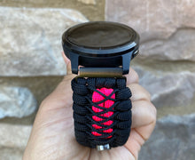 Load image into Gallery viewer, Paracord Watch Band compatible with Garmin Approach S12, Approach S40, Approach S42, D2 Air, Vivoactive 3S, Vivoactive 3, Vivoactive 3 Music, Vivoactive 4S, Vivoactive 4, Venu, Venu 2S, Venu 2, Venu SQ, Venu Music (watch not included)