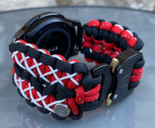 Load image into Gallery viewer, Samsung Galaxy Watch Band, Galaxy 42mm, Galaxy 46mm, Gear S3 Frontier, Gear S3 Classic, Gear Sport, 550 Paracord Watch Band.