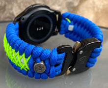 Load image into Gallery viewer, Samsung Galaxy Watch Band, Galaxy 42mm, Galaxy 46mm, Gear S3 Frontier, Gear S3 Classic, Gear Sport, 550 Paracord Watch Band.