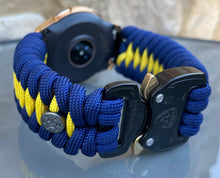 Load image into Gallery viewer, Samsung Galaxy Watch Band, Galaxy 42mm, Galaxy 46mm, Gear S3 Frontier, Gear S3 Classic, Gear Sport, 550 Paracord Watch Band.