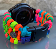 Load image into Gallery viewer, Samsung Galaxy Watch Band, Galaxy 42mm, Galaxy 46mm, Gear S3 Frontier, Gear S3 Classic, Gear Sport, 550 Paracord Watch Band.