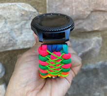 Load image into Gallery viewer, Samsung Galaxy Watch Band, Galaxy 42mm, Galaxy 46mm, Gear S3 Frontier, Gear S3 Classic, Gear Sport, 550 Paracord Watch Band.