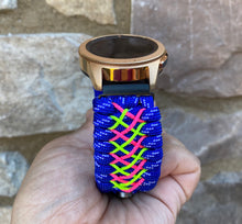 Load image into Gallery viewer, Samsung Galaxy Watch Band, Galaxy 42mm, Galaxy 46mm, Gear S3 Frontier, Gear S3 Classic, Gear Sport, 550 Paracord Watch Band.