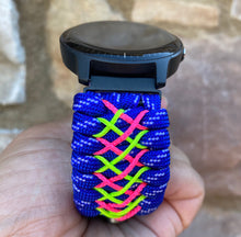 Load image into Gallery viewer, Paracord Watch Band compatible with Garmin Approach S12, Approach S40, Approach S42, D2 Air, Vivoactive 3S, Vivoactive 3, Vivoactive 3 Music, Vivoactive 4S, Vivoactive 4, Venu, Venu 2S, Venu 2, Venu SQ, Venu Music (watch not included)