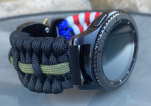 Load image into Gallery viewer, Samsung Galaxy Watch Band, Galaxy 42mm, Galaxy 46mm, Gear S3 Frontier, Gear S3 Classic, Gear Sport, 550 Paracord Watch Band.