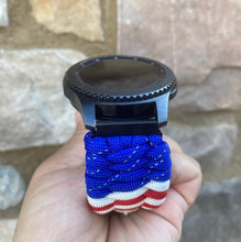 Load image into Gallery viewer, Samsung Galaxy Watch Band, Galaxy 42mm, Galaxy 46mm, Gear S3 Frontier, Gear S3 Classic, Gear Sport, 550 Paracord Watch Band.