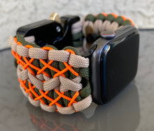 Lade das Bild in den Galerie-Viewer, Paracord Watch Band compatible with Apple Watch Series 1, 2, 3, 4, 5, 6, 7 & SE (watch not included)