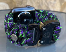 Charger l'image dans la galerie, Paracord Watch Band compatible with Apple Watch Series 1, 2, 3, 4, 5, 6, 7 & SE (watch not included)