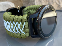 Load image into Gallery viewer, Paracord Watch Band compatible with Garmin Approach S12, Approach S40, Approach S42, D2 Air, Vivoactive 3S, Vivoactive 3, Vivoactive 3 Music, Vivoactive 4S, Vivoactive 4, Venu, Venu 2S, Venu 2, Venu SQ, Venu Music (watch not included)
