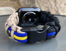 Cargar imagen en el visor de la galería, Paracord Watch Band compatible with Apple Watch Series 1, 2, 3, 4, 5, 6, 7, 8, 9, Ultra, Ultra 2 & SE (watch not included)
