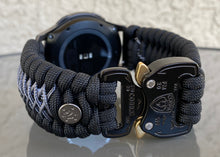 Load image into Gallery viewer, Samsung Galaxy Watch Band, Galaxy 42mm, Galaxy 46mm, Gear S3 Frontier, Gear S3 Classic, Gear Sport, 550 Paracord Watch Band.