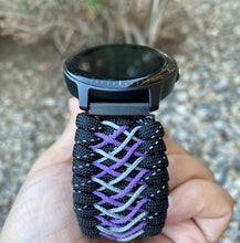 Load image into Gallery viewer, Paracord Watch Band compatible with Garmin Approach S12, Approach S40, Approach S42, D2 Air, Vivoactive 3S, Vivoactive 3, Vivoactive 3 Music, Vivoactive 4S, Vivoactive 4, Venu, Venu 2S, Venu 2, Venu SQ, Venu Music (watch not included)