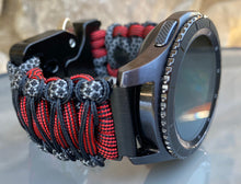 Charger l'image dans la galerie, Samsung Galaxy Watch Band, Galaxy 42mm, Galaxy 46mm, Gear S3 Frontier, Gear S3 Classic, Gear Sport, 550 Paracord Watch Band.