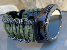 Load image into Gallery viewer, Samsung Galaxy Watch Band, Galaxy 42mm, Galaxy 46mm, Gear S3 Frontier, Gear S3 Classic, Gear Sport, 550 Paracord Watch Band.