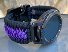 Load image into Gallery viewer, Samsung Galaxy Watch Band, Galaxy 42mm, Galaxy 46mm, Gear S3 Frontier, Gear S3 Classic, Gear Sport, 550 Paracord Watch Band.