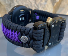 Load image into Gallery viewer, Paracord Watch Band compatible with Garmin Approach S12, Approach S40, Approach S42, D2 Air, Vivoactive 3S, Vivoactive 3, Vivoactive 3 Music, Vivoactive 4S, Vivoactive 4, Venu, Venu 2S, Venu 2, Venu SQ, Venu Music (watch not included)