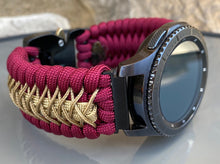 Load image into Gallery viewer, Samsung Galaxy Watch Band, Galaxy 42mm, Galaxy 46mm, Gear S3 Frontier, Gear S3 Classic, Gear Sport, 550 Paracord Watch Band.