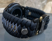 Load image into Gallery viewer, Samsung Galaxy Watch Band, Galaxy 42mm, Galaxy 46mm, Gear S3 Frontier, Gear S3 Classic, Gear Sport, 550 Paracord Watch Band.