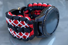 Load image into Gallery viewer, Samsung Galaxy Watch Band, Galaxy 42mm, Galaxy 46mm, Gear S3 Frontier, Gear S3 Classic, Gear Sport, 550 Paracord Watch Band.
