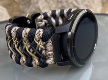 Load image into Gallery viewer, Paracord Watch Band compatible with Garmin Approach S12, Approach S40, Approach S42, D2 Air, Vivoactive 3S, Vivoactive 3, Vivoactive 3 Music, Vivoactive 4S, Vivoactive 4, Venu, Venu 2S, Venu 2, Venu SQ, Venu Music (watch not included)
