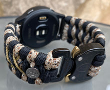 Load image into Gallery viewer, Paracord Watch Band compatible with Garmin Approach S12, Approach S40, Approach S42, D2 Air, Vivoactive 3S, Vivoactive 3, Vivoactive 3 Music, Vivoactive 4S, Vivoactive 4, Venu, Venu 2S, Venu 2, Venu SQ, Venu Music (watch not included)