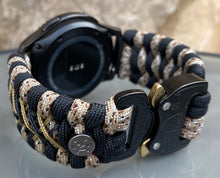 Load image into Gallery viewer, Samsung Galaxy Watch Band, Galaxy 42mm, Galaxy 46mm, Gear S3 Frontier, Gear S3 Classic, Gear Sport, 550 Paracord Watch Band.