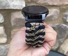 Load image into Gallery viewer, Samsung Galaxy Watch Band, Galaxy 42mm, Galaxy 46mm, Gear S3 Frontier, Gear S3 Classic, Gear Sport, 550 Paracord Watch Band.