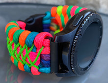 Load image into Gallery viewer, Samsung Galaxy Watch Band, Galaxy 42mm, Galaxy 46mm, Gear S3 Frontier, Gear S3 Classic, Gear Sport, 550 Paracord Watch Band.
