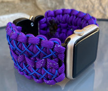 Lade das Bild in den Galerie-Viewer, Paracord Watch Band compatible with Apple Watch Series 1, 2, 3, 4, 5, 6, 7 & SE (watch not included)