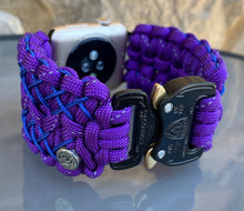 Lade das Bild in den Galerie-Viewer, Paracord Watch Band compatible with Apple Watch Series 1, 2, 3, 4, 5, 6, 7 & SE (watch not included)