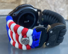 Load image into Gallery viewer, Samsung Galaxy Watch Band, Galaxy 42mm, Galaxy 46mm, Gear S3 Frontier, Gear S3 Classic, Gear Sport, 550 Paracord Watch Band.