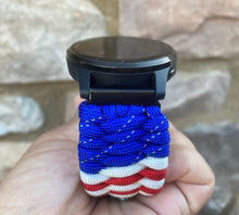 Load image into Gallery viewer, Paracord Watch Band compatible with Garmin Approach S12, Approach S40, Approach S42, D2 Air, Vivoactive 3S, Vivoactive 3, Vivoactive 3 Music, Vivoactive 4S, Vivoactive 4, Venu, Venu 2S, Venu 2, Venu SQ, Venu Music (watch not included)