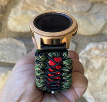 Load image into Gallery viewer, Samsung Galaxy Watch Band, Galaxy 42mm, Galaxy 46mm, Gear S3 Frontier, Gear S3 Classic, Gear Sport, 550 Paracord Watch Band.