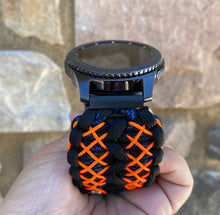 Load image into Gallery viewer, Samsung Galaxy Watch Band, Galaxy 42mm, Galaxy 46mm, Gear S3 Frontier, Gear S3 Classic, Gear Sport, 550 Paracord Watch Band.