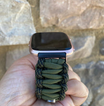 Lade das Bild in den Galerie-Viewer, Paracord Watch Band compatible with Fitbit Versa 1, Versa Lite, Versa 2, Versa 3, Versa 4, Sense, Sense 2 (watch not included).