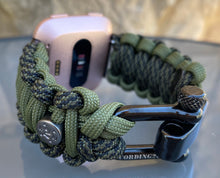 Lade das Bild in den Galerie-Viewer, Paracord Watch Band compatible with Fitbit Versa 1, Versa Lite, Versa 2, Versa 3, Versa 4, Sense, Sense 2 (watch not included).