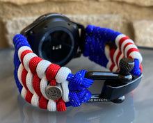 Load image into Gallery viewer, Samsung Galaxy Watch Band, Galaxy 42mm, Galaxy 46mm, Gear S3 Frontier, Gear S3 Classic, Gear Sport, 550 Paracord Watch Band.