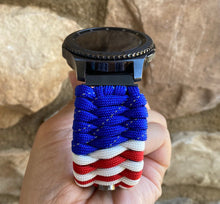 Load image into Gallery viewer, Samsung Galaxy Watch Band, Galaxy 42mm, Galaxy 46mm, Gear S3 Frontier, Gear S3 Classic, Gear Sport, 550 Paracord Watch Band.
