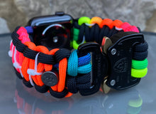 Load image into Gallery viewer, Personalized Paracord Watch Band for Apple Watch Series 1-11, Ultra, Ultra 2, Ultra 3, and SE (watch not included).