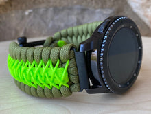 Load image into Gallery viewer, Samsung Galaxy Watch Band, Galaxy 42mm, Galaxy 46mm, Gear S3 Frontier, Gear S3 Classic, Gear Sport, 550 Paracord Watch Band.