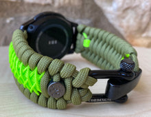 Load image into Gallery viewer, Samsung Galaxy Watch Band, Galaxy 42mm, Galaxy 46mm, Gear S3 Frontier, Gear S3 Classic, Gear Sport, 550 Paracord Watch Band.