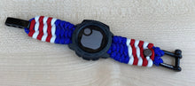 Load image into Gallery viewer, Quick Release Paracord Watchband, personalized to replace bands for Garmin 20mm, 22mm and 26mm|US Flag.