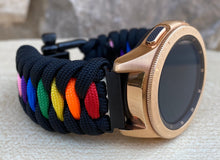 Load image into Gallery viewer, Samsung Galaxy Watch Band, Galaxy 42mm, Galaxy 46mm, Gear S3 Frontier, Gear S3 Classic, Gear Sport, 550 Paracord Watch Band.