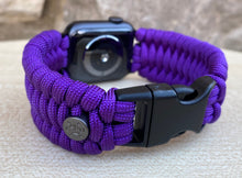 Lade das Bild in den Galerie-Viewer, Paracord Watch Band compatible with Apple Watch Series 1, 2, 3, 4, 5, 6, 7 & SE (watch not included)