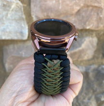 Load image into Gallery viewer, Paracord Watchband compatible with Samsung Galaxy Watch 3, Galaxy Watch 4, Galaxy Watch 5, Galaxy Watch 6 (watch not included)